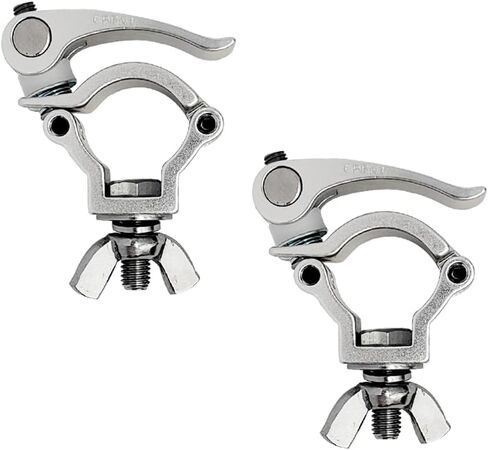 1-1/4-1-3/8 بوصة سريعة الإصدار مشابك إضاءة المسرح شديدة التحمل 165 رطل Dj Light Clamps تناسب 32-35 مم F24 OD مشابك أنابيب تروس 2 حزمة فضية in Kuwait
