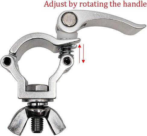 1-1/4-1-3/8 بوصة سريعة الإصدار مشابك إضاءة المسرح شديدة التحمل 165 رطل Dj Light Clamps تناسب 32-35 مم F24 OD مشابك أنابيب تروس 2 حزمة فضية in Kuwait