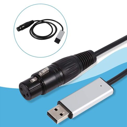 USB صغير إلى DMX LCD مهايئ لشاشة تحكم DMX512 الكمبيوتر مرحلة الإضاءة وحدات تحكم باهتة in Kuwait