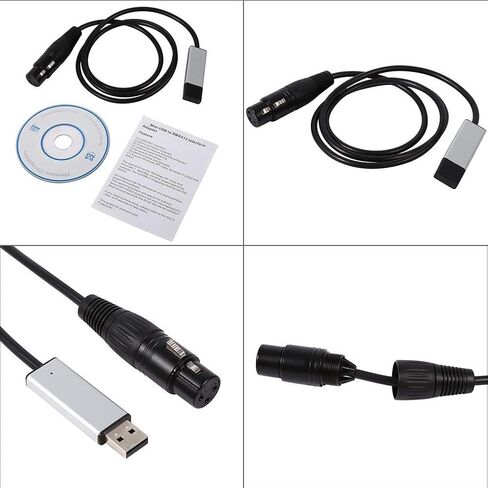USB صغير إلى DMX LCD مهايئ لشاشة تحكم DMX512 الكمبيوتر مرحلة الإضاءة وحدات تحكم باهتة in Kuwait