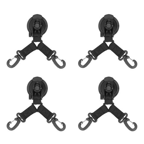Heavy Duty Outdoor Double Head Securing Hook for Camping, 4PCS Suction Cup Anchor for Car and Truck Tents, Durable ABS Nylon Suction Cup for Travelers in Kuwait