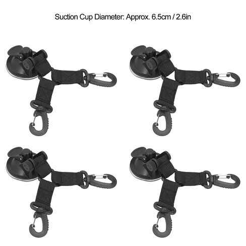 Heavy Duty Outdoor Double Head Securing Hook for Camping, 4PCS Suction Cup Anchor for Car and Truck Tents, Durable ABS Nylon Suction Cup for Travelers in Kuwait