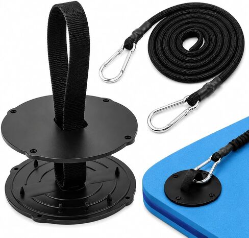 Floating Water Mat Tether Kit, Lily Pad Anchor System with 118 Inch Heavy-Duty Rope & Grommet, Secure Tether Straps for All Foam Water Pads, Portable for Lake Beach Pool Safety in Kuwait