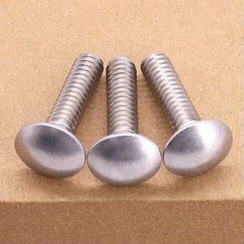 3/8-16 x 1-3/4" (8 Sets) Carriage Bolts Screws with Nuts and Washers Hardware Kits, 304 Stainless Steel 18-8, Round Head Carriage Bolts Sets, Square Neck, Fully Threaded in Kuwait