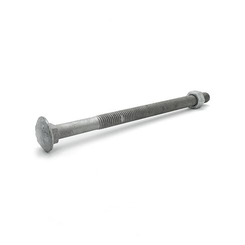 1/2"-13 x 9 (25 Sets) Hot Dipped Galvanized Carriage Bolt Kit for Exterior Use, Commercial Grade 307A, Includes Nuts (25 pcs), 6" of Thread - by Fastener Depot in Kuwait