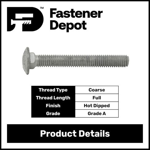 3/4 "-10 × 3 (20 حزمة) مسمار النقل المجلفن بالغمس الساخن درجة 307A للاستخدام الخارجي بواسطة Fastener Depot in Kuwait