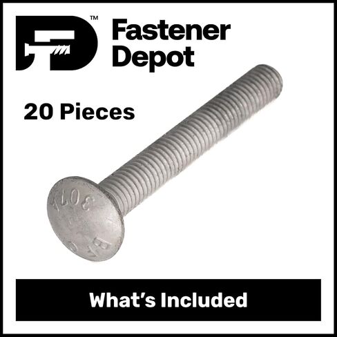 3/4 "-10 × 3 (20 حزمة) مسمار النقل المجلفن بالغمس الساخن درجة 307A للاستخدام الخارجي بواسطة Fastener Depot in Kuwait