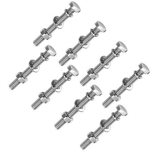 2.4x0.32'' Sign Installation Screw Kit, 8 PCS - Heavy Duty Galvanized Bolts, Nuts, Washers & Lock Washers for Secure Mounting in Kuwait