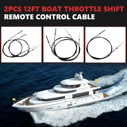 0173112 173112 2PCS 12FT قارب خنق التحول كابل التحكم عن بعد متوافق مع 1979-Now BRP جونسون وEvinrude OMC التحكم عن بعد محرك خارجي in Kuwait