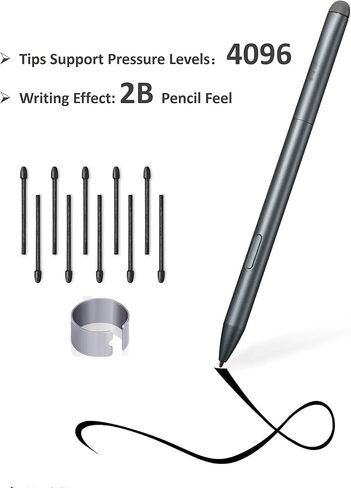 10PCS Tips Replacement for iFLYTEK AINOTE Air 2 Stylus Pen Tips, Professional Tips for IFLYTEK AINOTE Air 2 Pen Tips,Nibs Replacement (10 * 2B Tips Black) in Saudi Arabia