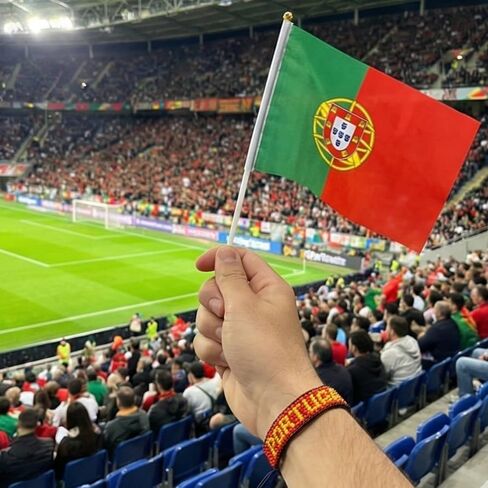 FAHARI Portugal Beaded Flag Bracelet, Handmade Adjustable String Bracelet, Patriotic Gift for Soccer Fans in Kuwait
