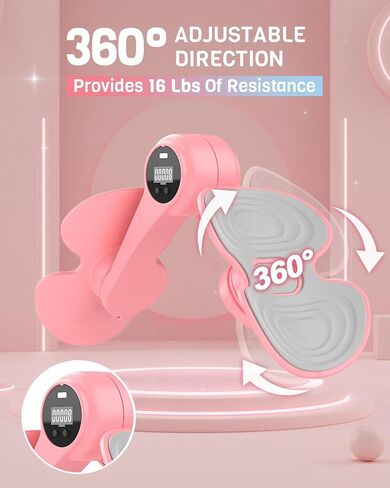 Zoomsnail Thigh Trainer for Women with 3 Resistance Bands, Inner Thigh Exerciser with Screen, Pelvic Floor Exercise Device, Kegel Exerciser for Pelvic Strengthening, Home Workout Equipment in Kuwait