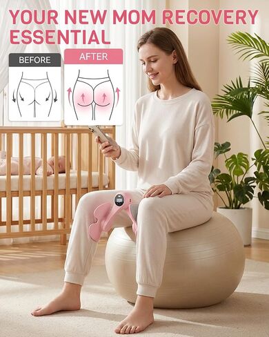 Zoomsnail Thigh Trainer for Women with 3 Resistance Bands, Inner Thigh Exerciser with Screen, Pelvic Floor Exercise Device, Kegel Exerciser for Pelvic Strengthening, Home Workout Equipment in Kuwait