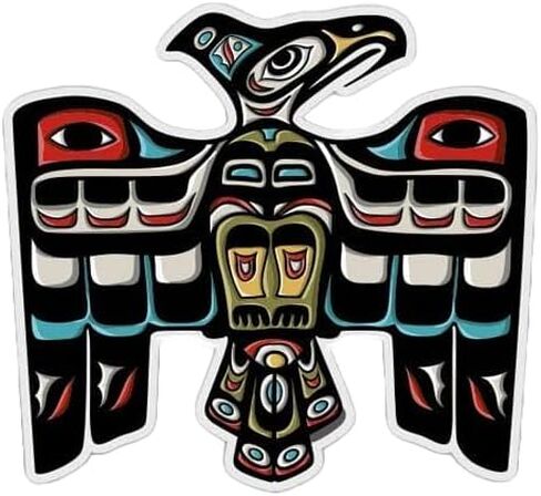 Pacific Northwest Native American Eagle Decal for Car, Truck, Funny, Tumbler, Window, Motorcycle, Helmet, Bumper, Decal for Laptop, Phone, Home Decoration in Kuwait