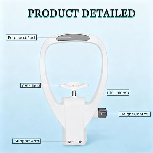 Forehead Support Optical Instrument Chin Rest, Lifting Height 1.57In Adjustable Ergonomics Structure Design and Electroplating Process in Kuwait