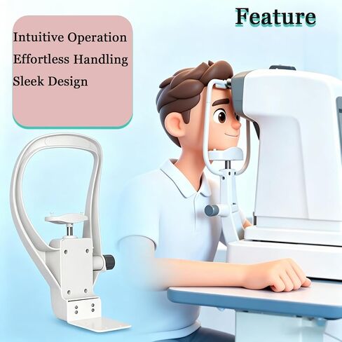 Forehead Support Optical Instrument Chin Rest, Lifting Height 1.57In Adjustable Ergonomics Structure Design and Electroplating Process in Kuwait