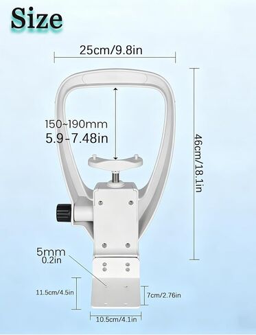 Forehead Support Optical Instrument Chin Rest, Lifting Height 1.57In Adjustable Ergonomics Structure Design and Electroplating Process in Kuwait