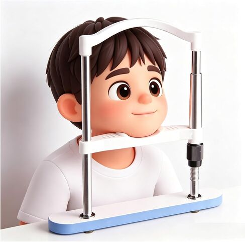 Optometry Lifting Chin Bracket, Vision Training Forehead Brackets with Lifting and Lowering Adjustment Knob, Distance from Chin Rest to Headrest: 5.3-9.3in, in Kuwait