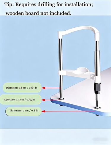 Optometry Lifting Chin Bracket, Vision Training Forehead Brackets with Lifting and Lowering Adjustment Knob, Distance from Chin Rest to Headrest: 5.3-9.3in, in Kuwait