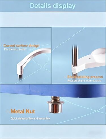 Optometry Lifting Chin Bracket, Vision Training Forehead Brackets with Lifting and Lowering Adjustment Knob, Distance from Chin Rest to Headrest: 5.3-9.3in, in Kuwait