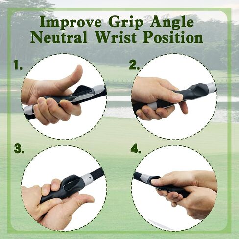 Golf Training Kit with Arm Support, Wrist Brace & Grip Trainer, Golf Wrist Training Aid for Swing Alignment, Muscle Memory and Warm-Up, Indoor/Outdoor Gift for Beginners, Men & Women in Kuwait
