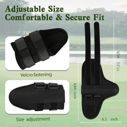 Golf Training Kit with Arm Support, Wrist Brace & Grip Trainer, Golf Wrist Training Aid for Swing Alignment, Muscle Memory and Warm-Up, Indoor/Outdoor Gift for Beginners, Men & Women in Kuwait