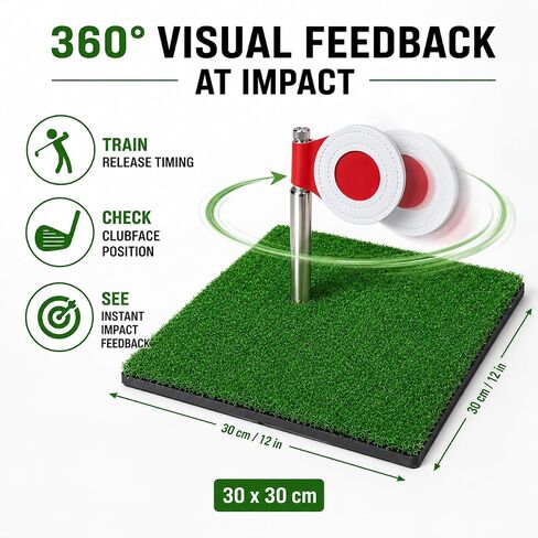 Golf Rope Swing Trainer with Rotating Target, Golf Swing Training Aid, Tempo & Rhythm Training, Speed, Strength Development, Warm-Up & Practice Equipment, Gifts for Golfer Men Dad Him Golfer in Kuwait