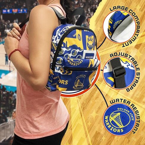 Pro Specialties Group Golden State Warriors Mini Backpack adult bag, perfect for women. Ideal small backpack Waterproof, and trendy in Kuwait