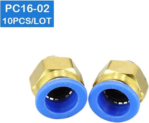 10Pcs PC16-02 16mm To 1/4 Inch Pneumatic Connectors Male Straight One-touch Fittings in Kuwait