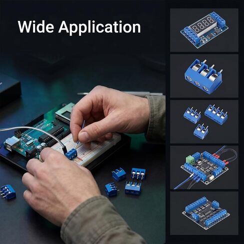 5 مم/0.2 بوصة كتلة طرفية لتركيب PCB 72 قطعة 2Pin 3Pin 4Pin PCB محطات أسلاك موصلات لوحة الدائرة (أزرق، 45 × 2 دبوس، 22 × 3Pin، 5 × 4 دبوس) in Kuwait
