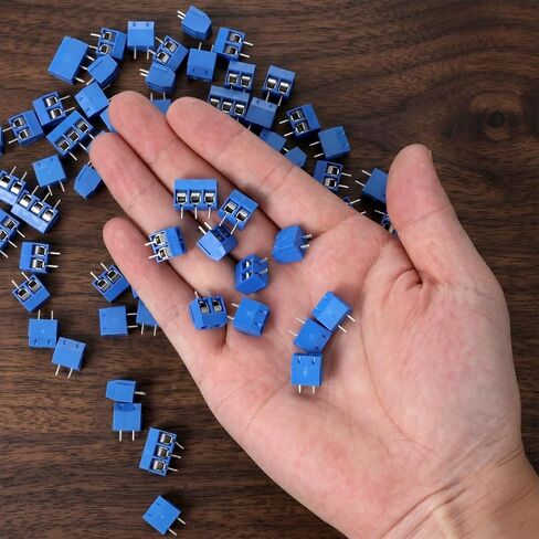 5 مم/0.2 بوصة كتلة طرفية لتركيب PCB 72 قطعة 2Pin 3Pin 4Pin PCB محطات أسلاك موصلات لوحة الدائرة (أزرق، 45 × 2 دبوس، 22 × 3Pin، 5 × 4 دبوس) in Kuwait
