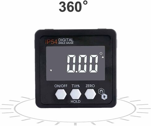 Digital Inclinometer, 4x90° Waterproof Electronic Level, Aluminum Alloy Angle Gauge Meter for Building 5.6 cm (2.2 in) in Kuwait