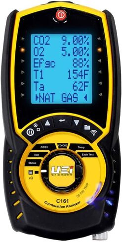 UEi C161KIT - مجموعة أدوات تحليل الاحتراق السكني مع الطابعة والعلبة in Kuwait