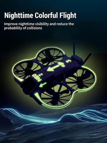 ملصق جلد طائرة بدون طيار DJI Neo 2 يتوهج في الظلام، ملصقات طيران ليلية مضيئة مقاومة للخدش، ملصقات واقية رائعة من النيون للطائرة بدون طيار، ملحقات DJI Neo 2، أخضر فاتح in Kuwait