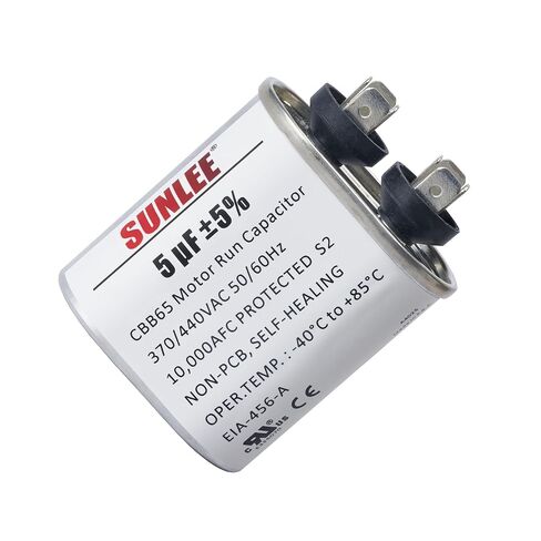 SUNLEE UL معترف به 5 فائق التوهج (5 MFD) 370/440 VAC CBB65 مكثف تشغيل بيضاوي، 50/60 هرتز، بديل موثوق لمحرك مروحة مكثف التيار المتردد، المضخة الحرارية أو محرك منفاخ مضخة حمام السباحة، الفرن in Kuwait