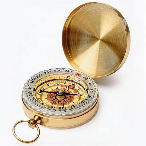 Camping Survival Compass Metal Compass Kids Compass for Hiking Camping Hunting Outdoor Military Navigation Tool - Camping - Compasses in Kuwait