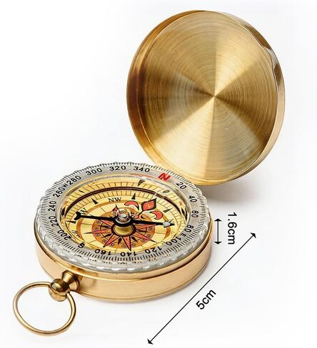 Camping Survival Compass Metal Compass Kids Compass for Hiking Camping Hunting Outdoor Military Navigation Tool - Camping - Compasses in Kuwait