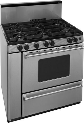 Premier P36S3282PS 36" Pro Series Gas Range with 6 Sealed Top Burners Separate Broiler Compartment 17 000 BTU Oven Burner Heavy Duty Cast Aluminum Griddle Storage Compartment and In in Kuwait
