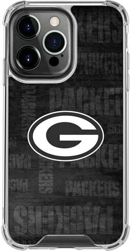 Skinit Clear Phone Case Compatible with iPhone 15 Pro - Officially Licensed NFL Green Bay Packers Black & White Design in Kuwait
