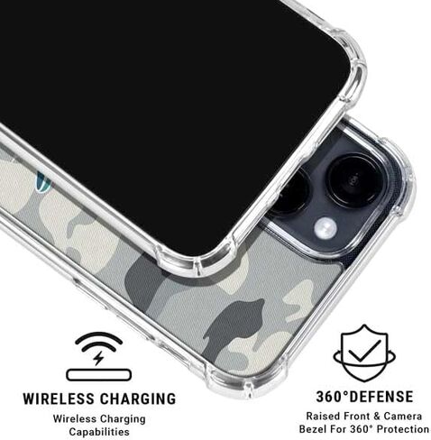 حافظة هاتف Skinit الشفافة متوافقة مع iPhone 15 - تصميم مموه مرخص رسميًا من NFL Miami Dolphins in Kuwait