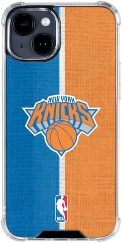 Skinit Clear Phone Case Compatible with iPhone 15 - Officially Licensed NBA New York Knicks Canvas Design in Kuwait