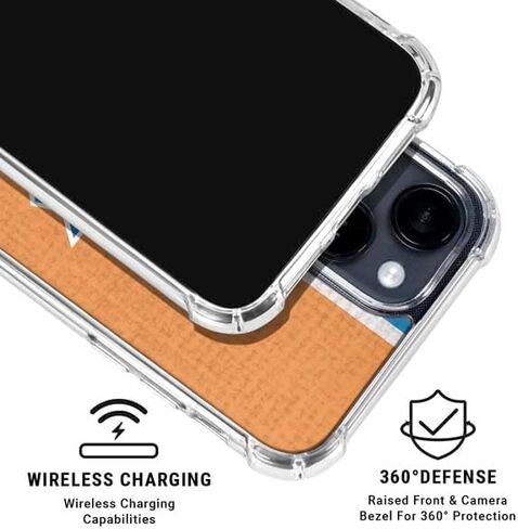 Skinit Clear Phone Case Compatible with iPhone 15 - Officially Licensed NBA New York Knicks Canvas Design in Kuwait
