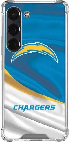 Skinit Clear Phone Case Compatible with Galaxy S23 - Officially Licensed NFL Los Angeles Chargers Design in Kuwait