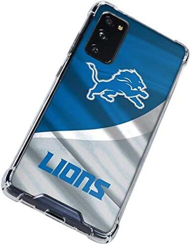 حافظة هاتف Skinit الشفافة متوافقة مع هاتف Galaxy S20 FE - تصميم مرخص رسميًا من NFL Detroit Lions in Kuwait