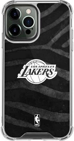 حافظة هاتف Skinit الشفافة متوافقة مع iPhone 15 Pro Max - تصميم طباعة حيوانات سوداء مرخص رسميًا من NBA Los Angeles Lakers in Kuwait