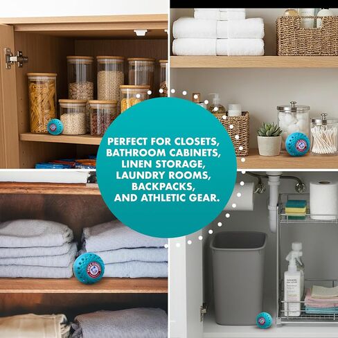 Arm & Hammer OdorBusterz® Odor Eliminator Balls, Sea Breeze, 3 Count – Baking Soda Odor Control for Closets, Drawers, Hampers & Small Spaces in Kuwait