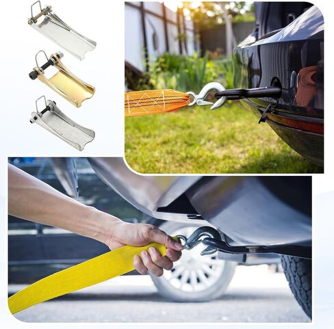 uxcell 2Pcs Hook Safety Latch Kit, 4"x 1" Carbon Steel Towing Receiver Hitch Replacement for Clevis Truck Trailer Crane Towing Lifting Hook (0.02" Thick, 5 Ton) in Kuwait