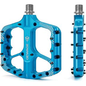 Mountain Bike Pedals -Bicycle Flat Pedals Aluminum 9/16" Sealed Bearing -Wide Platform for Road Mountain Gravel BMX MTB Bike Ideal for Downhill & Trail in Kuwait