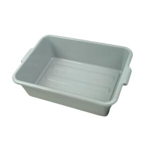 A-to-Z Supply PLBT007G Bus Box, 1-Compartment, 20-1/2" x 15-1/2" x 7" deep, Integrated Handles, Stackable, high-Density polyethylene, Gray, NSF in Kuwait