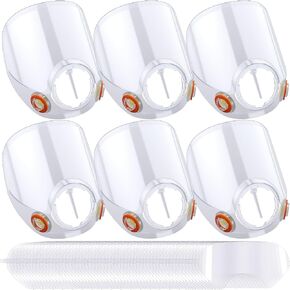 Tellegloww 6 Pcs Full Face Mask Respirator Replacement Lens Compatible with 6000 Series Full Face Respirator and 30 Pcs Peel off Lens Covers Compatible with 6000 6700 6800 Series for Painting Welding in Kuwait